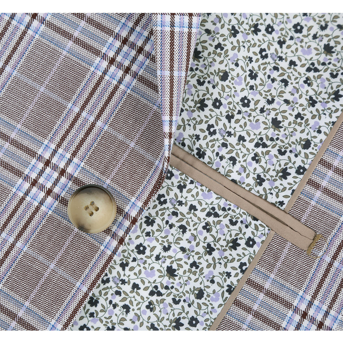 292-7 Men's Slim Fit 2-Piece Single Breasted Check Dress Suit