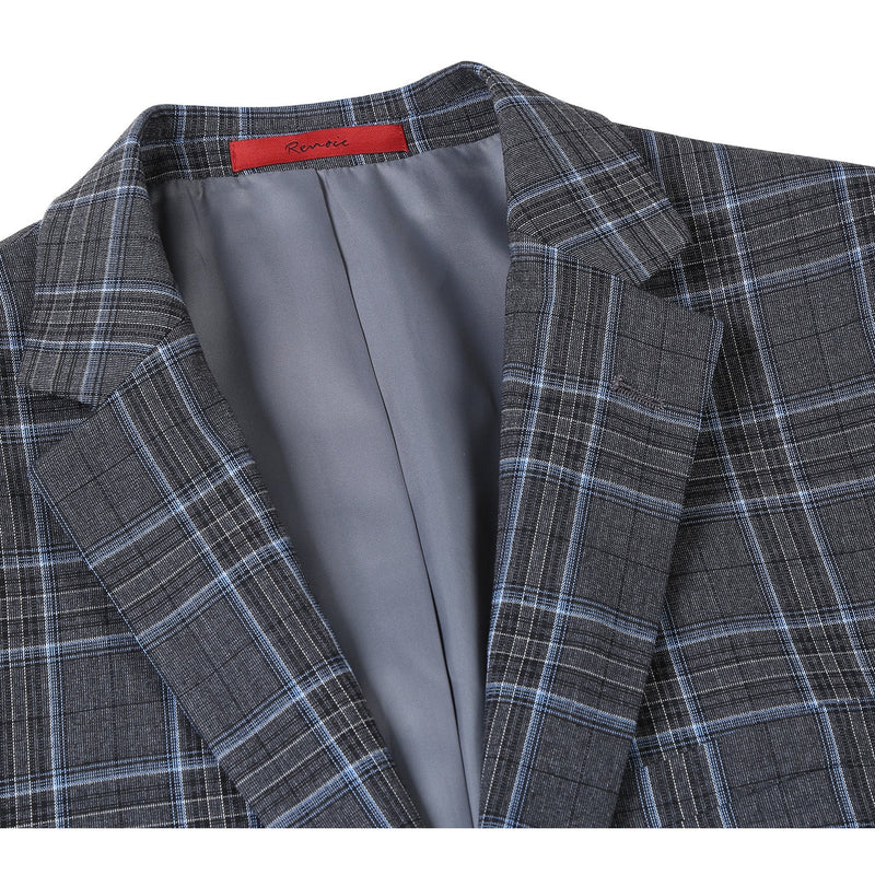 293-28 Men's Slim Fit Checked Suits