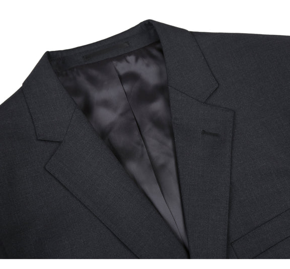 Men's 2-Piece Notch Lapel Wool Stretch Suit