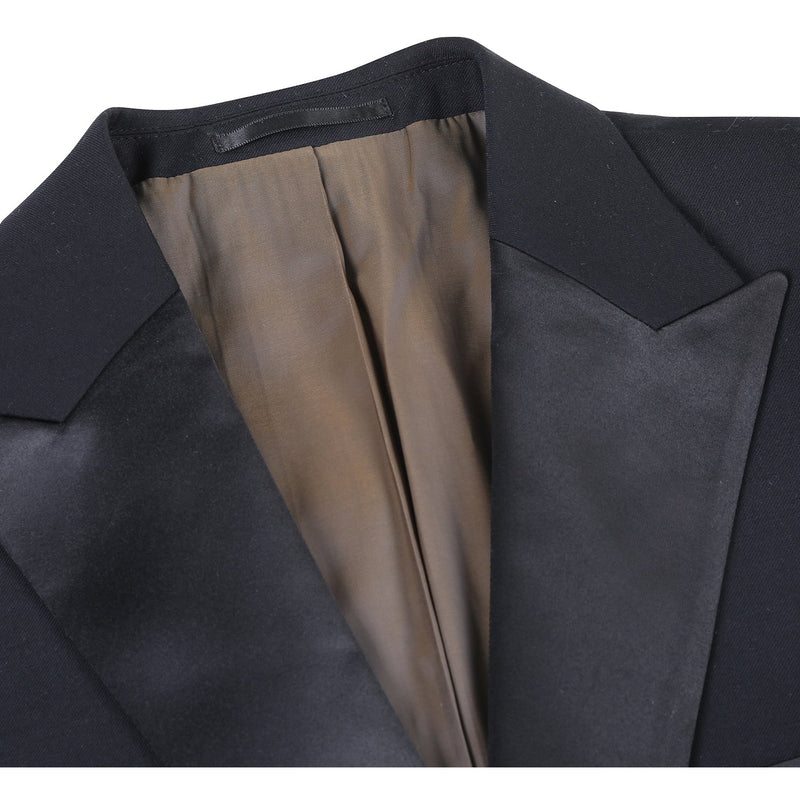 508B-1 Men's Satin Peak Wool Stretch Tuxedo