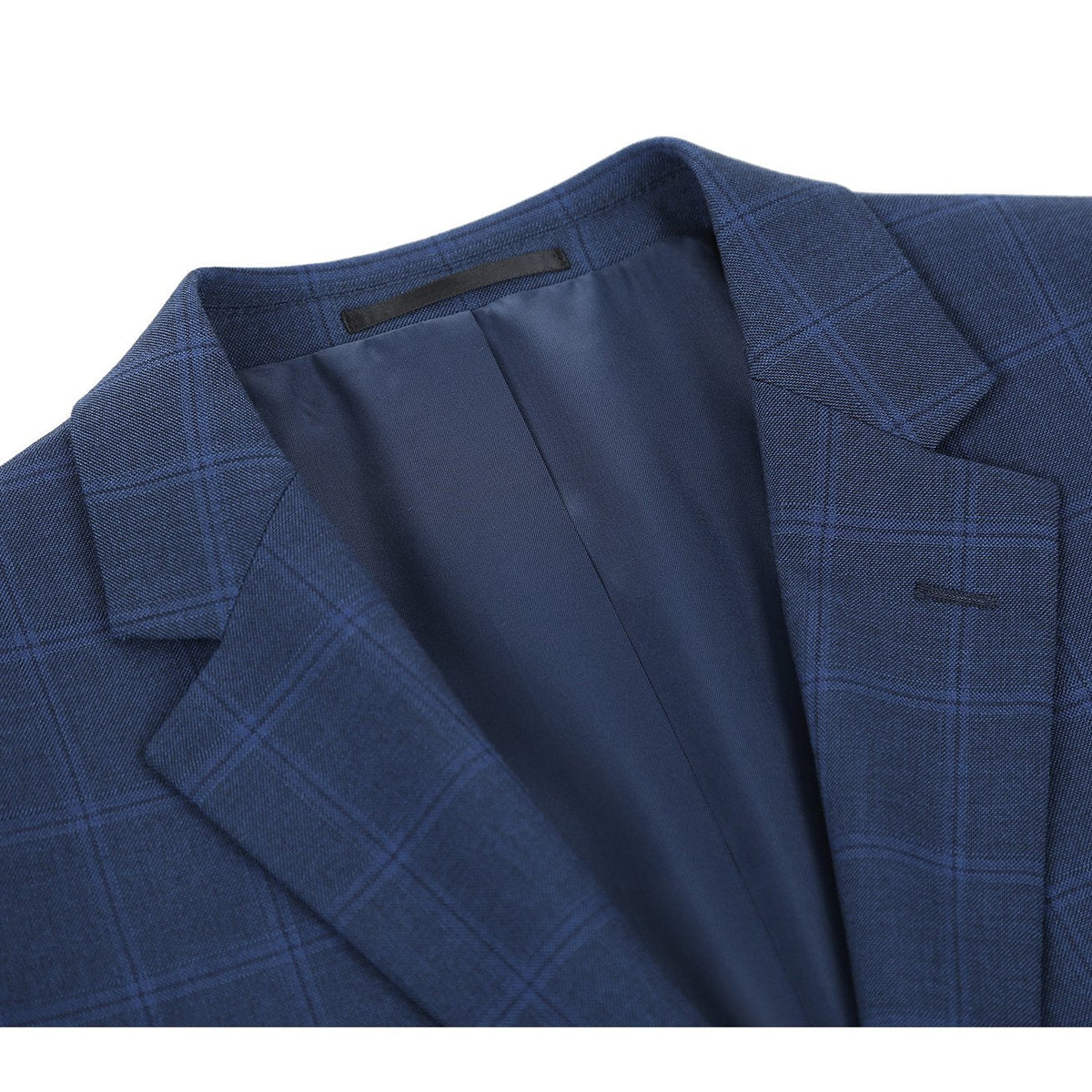 292-6 Men's Slim Fit 2-Piece Single Breasted Check Dress Suit