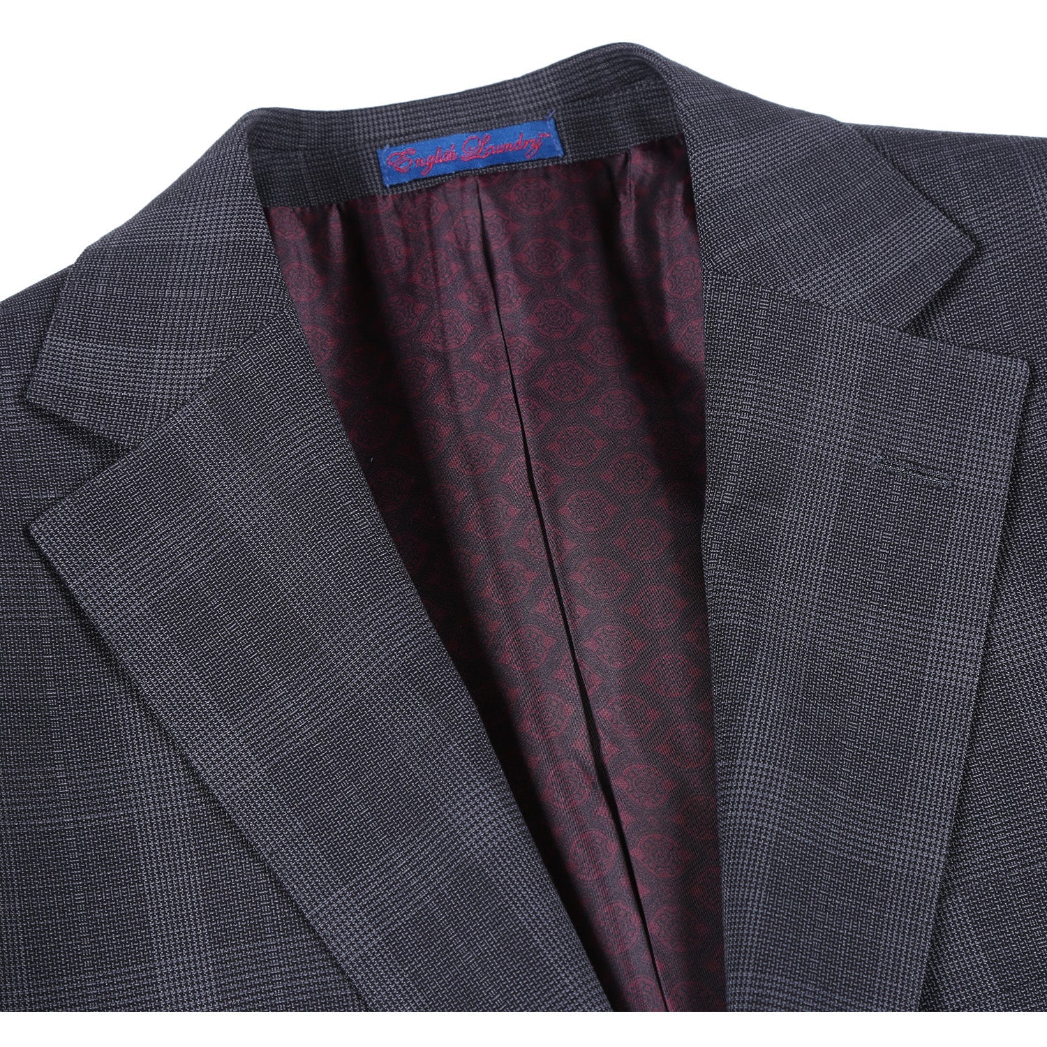 72-52-095EL Charcoal Checked Notch Suit