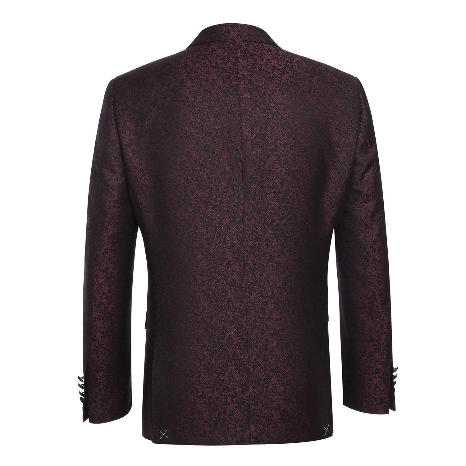 290-5 Men's Slim Fit Burgundy Tuxedo Blazer