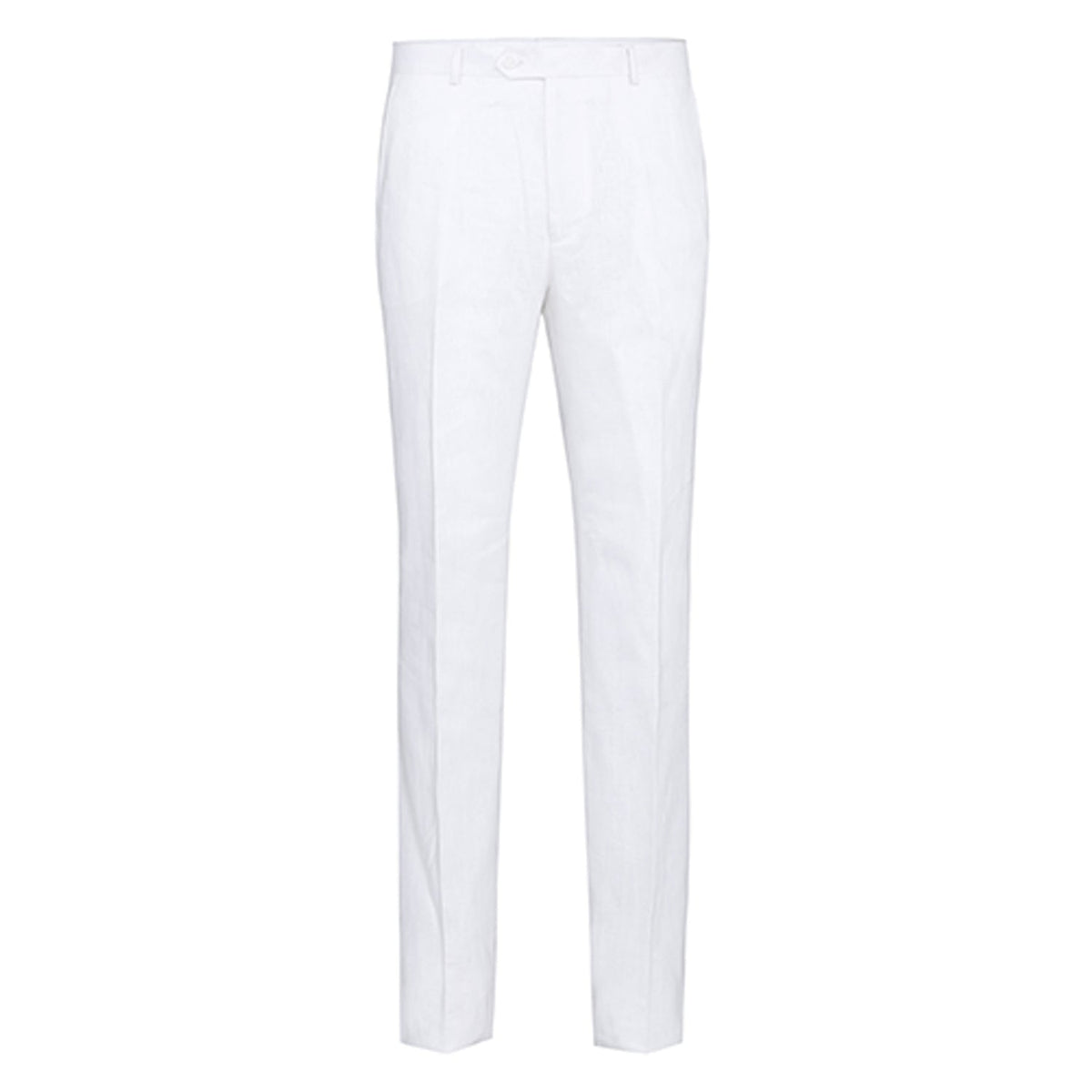 601-20 Men's Notch Lapels White Solid Linen Suits