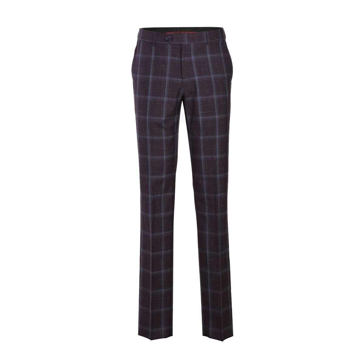 EL72-62-900 Purple Window Pane Check Wool Suit