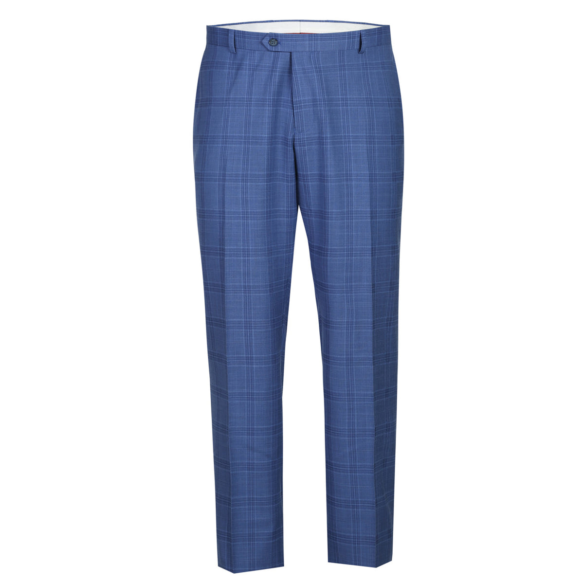 293-10 Men's 2-Piece Slim Fit Windowpane Check Dress Stretch Suit