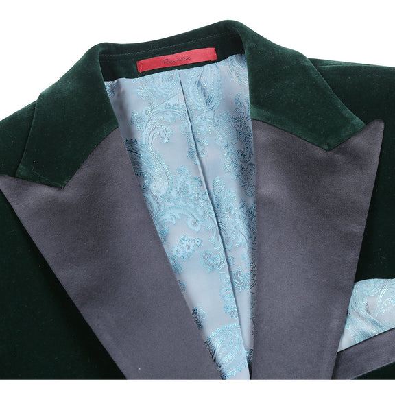 290-14 Men's New Slim Fit Tuxedo Jacket GREEN L44 New Slim Fit