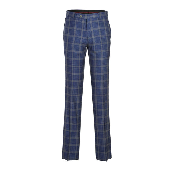 82-60-400EL Blue with Marigold Check Suit