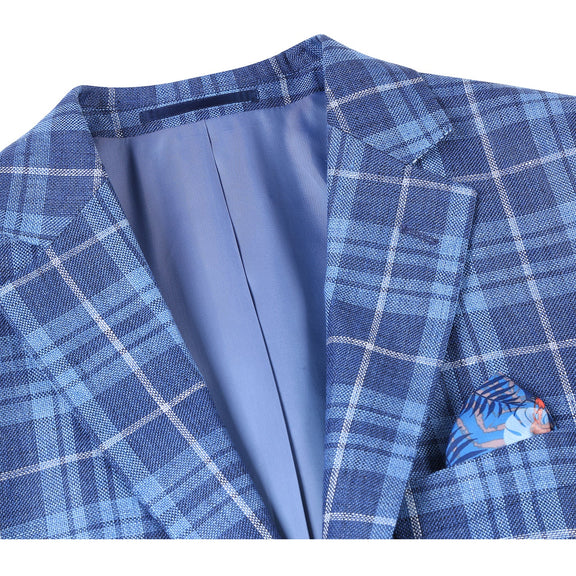 610-10 Men's New Slim Fit Blazer NAVY L44 New Slim Fit
