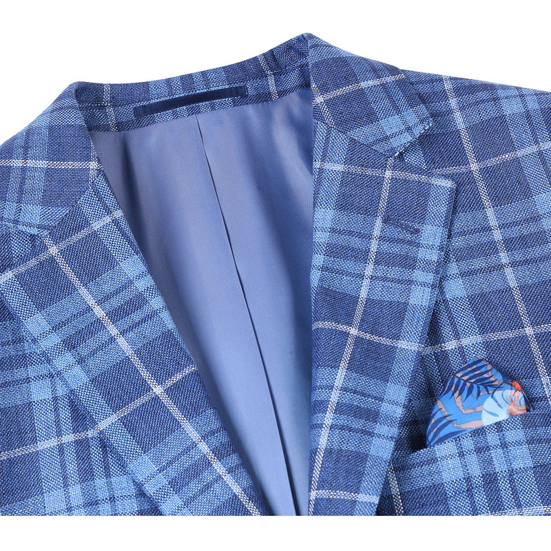 610-10 Men's New Slim Fit Blazer NAVY L44 New Slim Fit