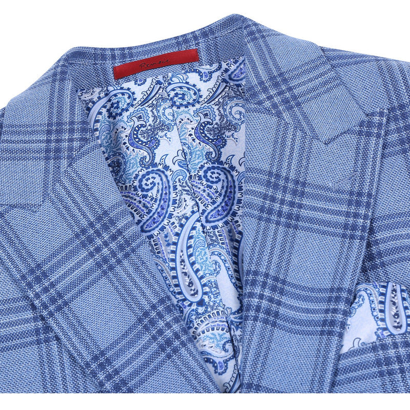 294-63 Men's New Slim Fit Blazer BLUE L44 New Slim Fit