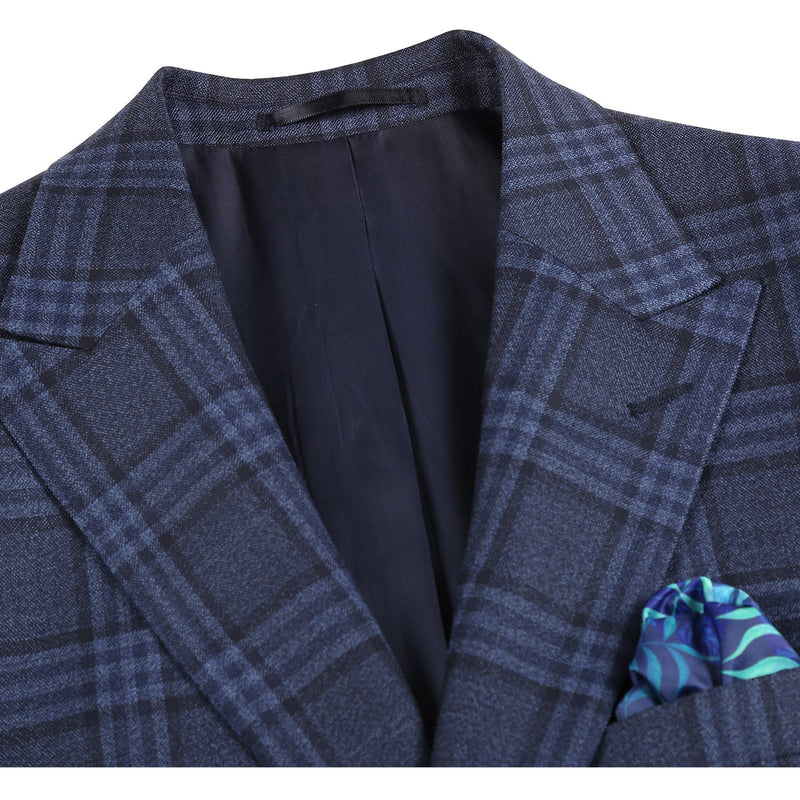 567-6 Men's New Slim Fit Wool Blazer DARK GRAY L44 New Slim Fit
