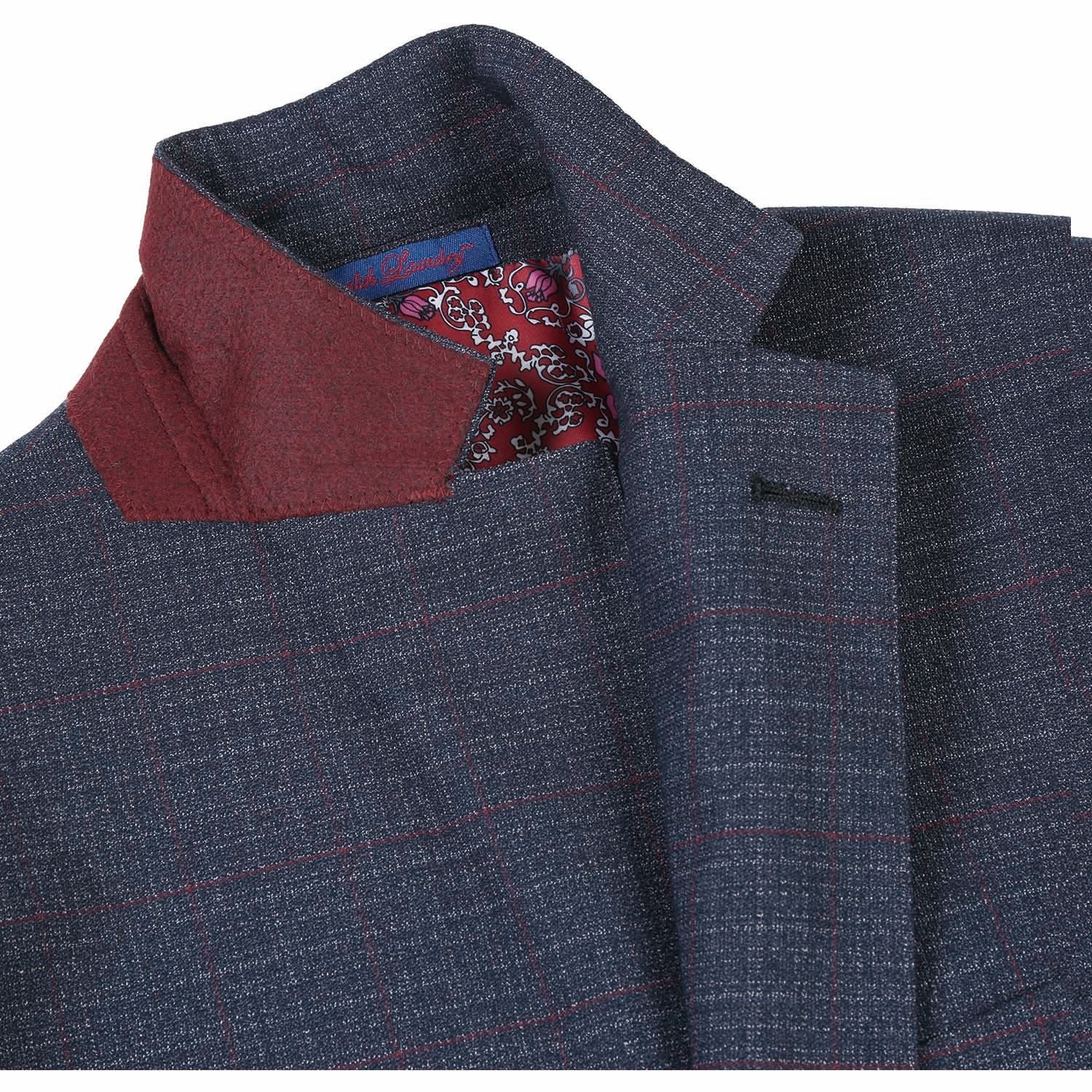 92-53-001EL Gray Navy Check Suit