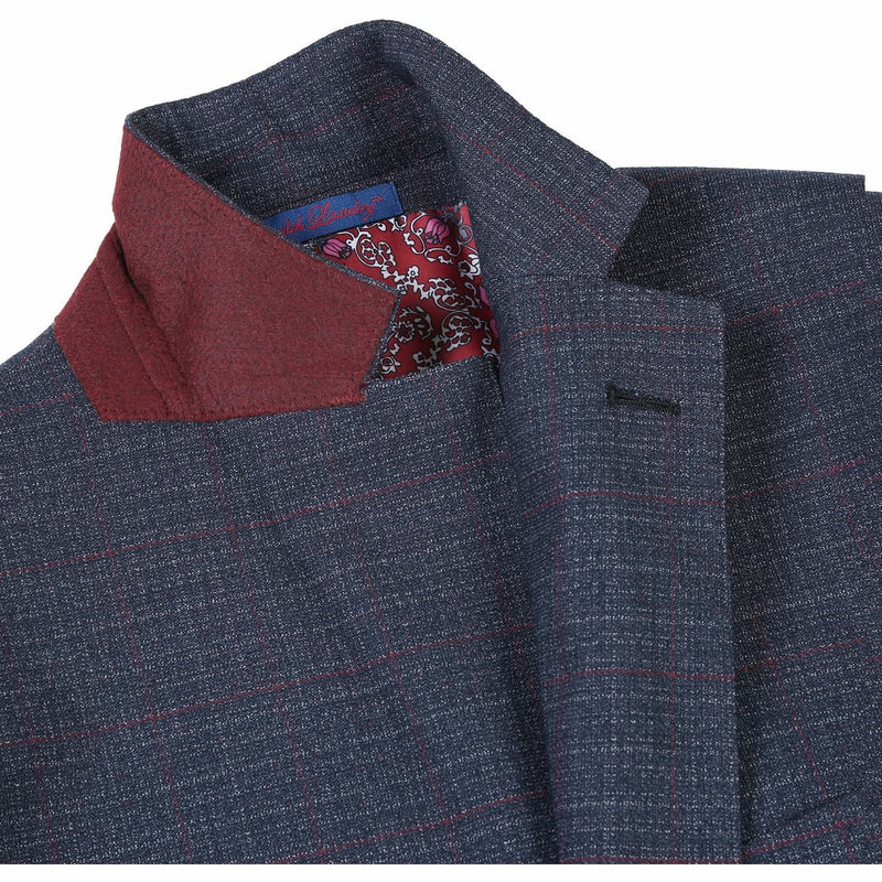 92-53-001EL Gray Navy Check Suit