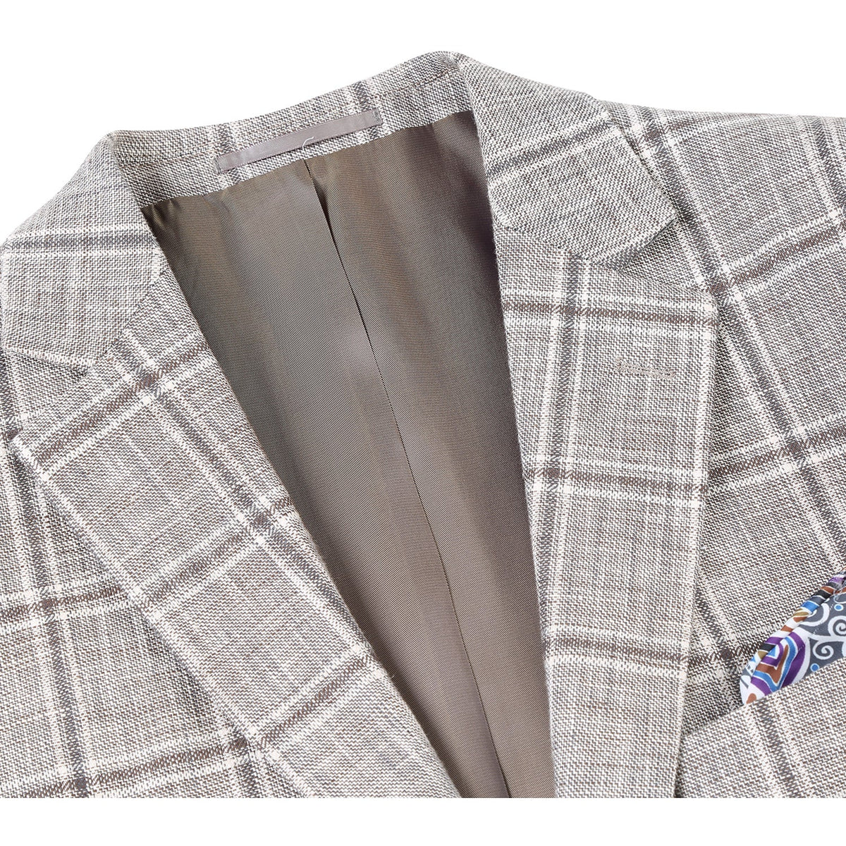 610-9 Men's New Slim Fit Blazer KHAKI L44 New Slim Fit