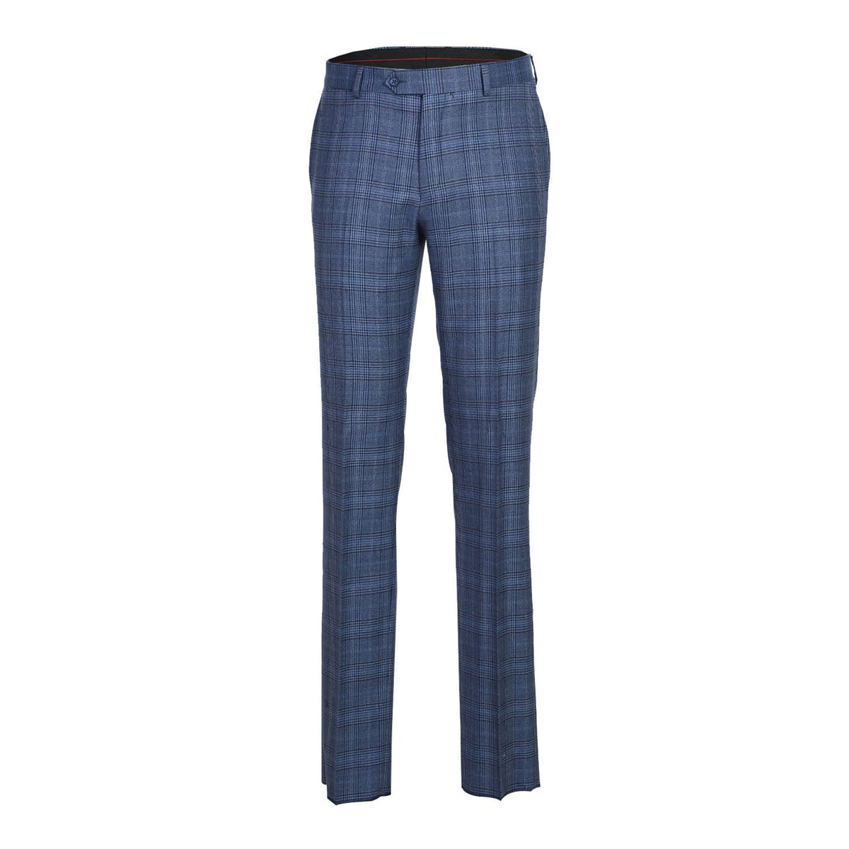 EL72-60-400 Pale Denim Glen Check Wool Suit