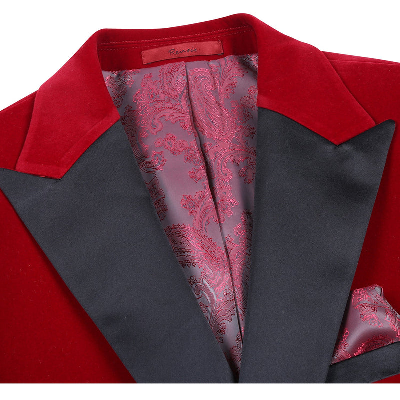 290-13 Men's New Slim Fit Tuxedo Jacket RED L44 New Slim Fit