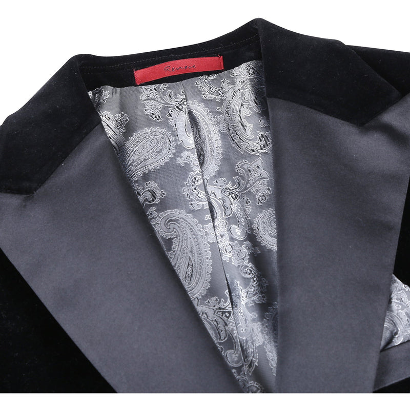 290-11 Men's New Slim Fit Tuxedo Jacket BLACK L44 New Slim Fit