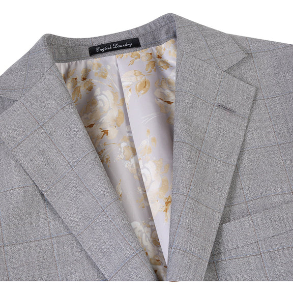 EL92-50-600 Stone Grey Wool Suit