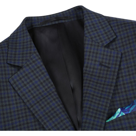 567-4 Men's New Slim Fit Wool Blazer GREEN L44 New Slim Fit