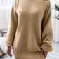 Rib-Knit Mini Sweater Dress