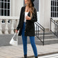 Ribbed Button Down V-Neck Long Sleeve Cardigan