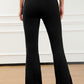 Wide Waistband Slit Bootcut Active Pants