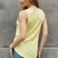 BOMBOM Criss Cross Front Detail Sleeveless Top in Butter Yellow