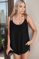 Eyelet Scoop Neck Cami Black