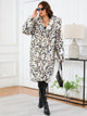 Thermal Leopard Faux Fur Hooded Outerwear White