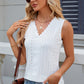 Eyelet V-Neck Wide Strap Tank