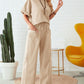 Round Neck Half Sleeve Top and Pocketed Pants Set