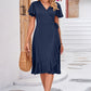 Surplice Neck Flutter Sleeve Dress