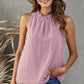 Frill Swiss Dot Round Neck Tank