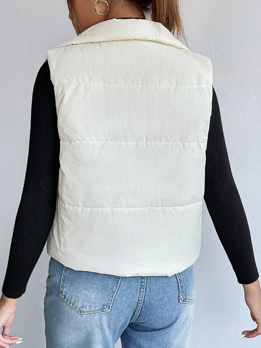 Zip-Up Collared Vest