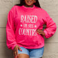 Simply Love Full Size RAISED ON 90'S COUNTRY Graphic Sweatshirt