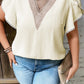 Plus Size V-Neck Petal Sleeve Blouse