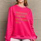 Simply Love Full Size COUNTDOWNS CHAMPAGNE RESOLUTIONS & CHEER Round Neck Sweatshirt