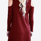 Cold-Shoulder Long Sleeve Round Neck Dress