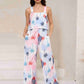 Printed Wide Strap Top and Pants Set