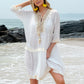 Tassel Lace Detail Half Sleeve Cover-Up Dress