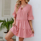 Tied Flounce Sleeve Mini Dress