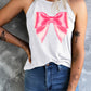 Bow Graphic Grecian Neck Tank