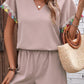 V-Neck Tassel Decor Top and Shorts Set