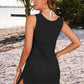 Openwork Wide Strap Cover-Up Dress