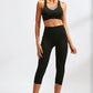 Slim Fit Wide Waistband Active Leggings with Pockets