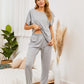 Boat Neck Top and Pants Lounge Set