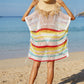 Cutout Striped Cover-Up with Tassel