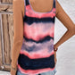 Tie-Dye Scoop Neck Wide Strap Tank