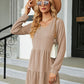 V-Neck Long Sleeve Mini Dress